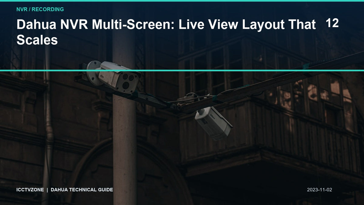 Dahua NVR Multi-Screen: Live View Layout That Scales
