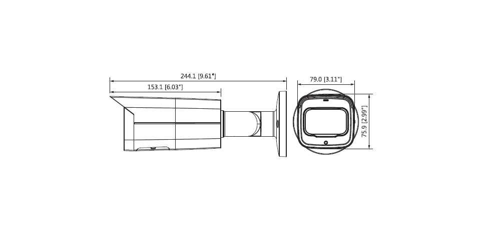 IPC-HFW5541T-ASE without logo Dimension