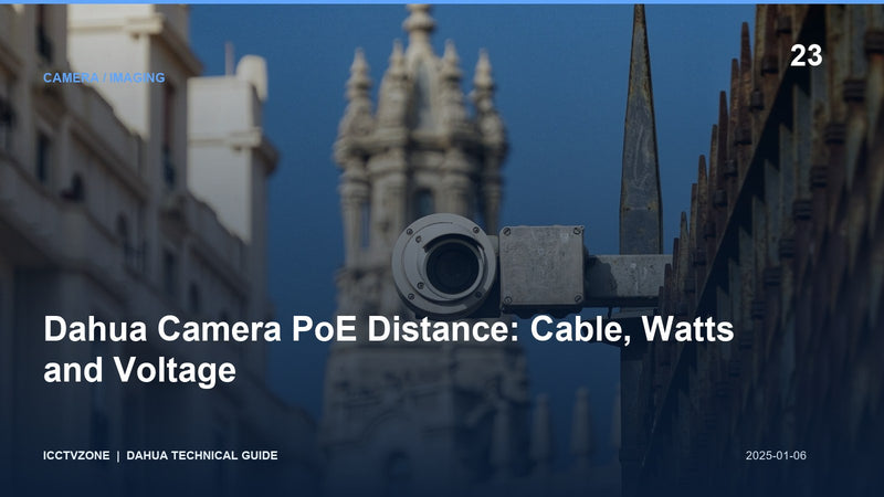 Dahua Camera PoE Distance: Cable, Watts and Voltage