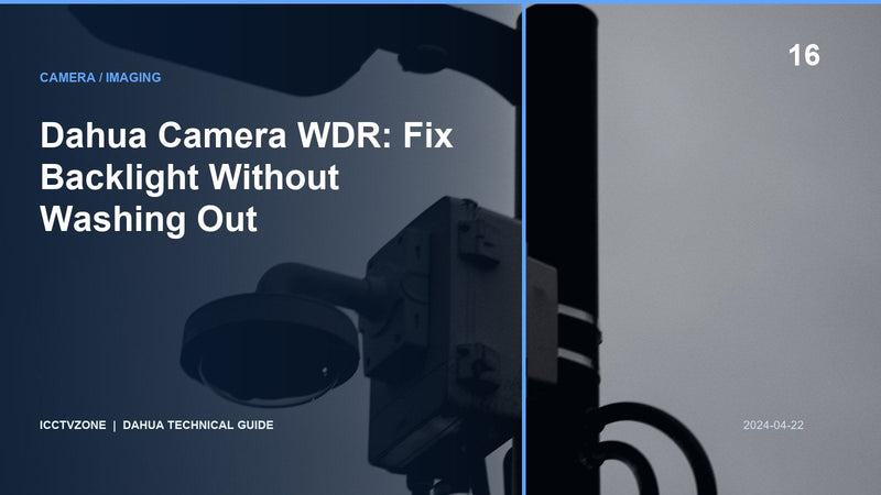 Dahua Camera WDR: Fix Backlight Without Washing Out