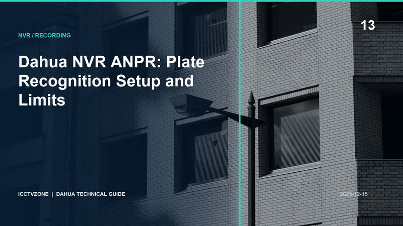 Dahua NVR ANPR: Plate Recognition Setup and Limits