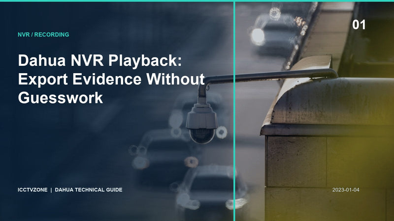 Dahua NVR Playback: Export Evidence Without Guesswork
