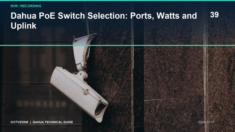 Dahua PoE Switch Selection: Ports, Watts and Uplink