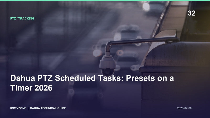 Dahua PTZ Scheduled Tasks: Presets on a Timer 2026