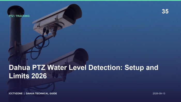 Dahua PTZ Water Level Detection: Setup and Limits 2026