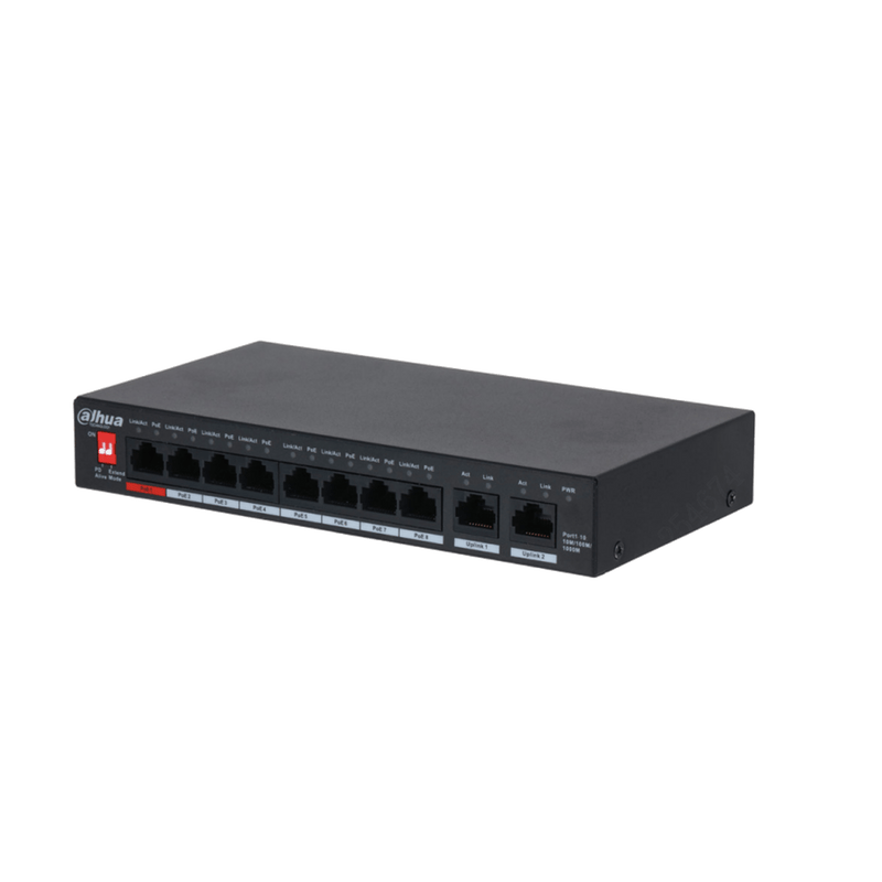 Dahua PFS3010-8GT-96 10-Port Gigabit Unmanaged Desktop Switch with 8-Port PoE