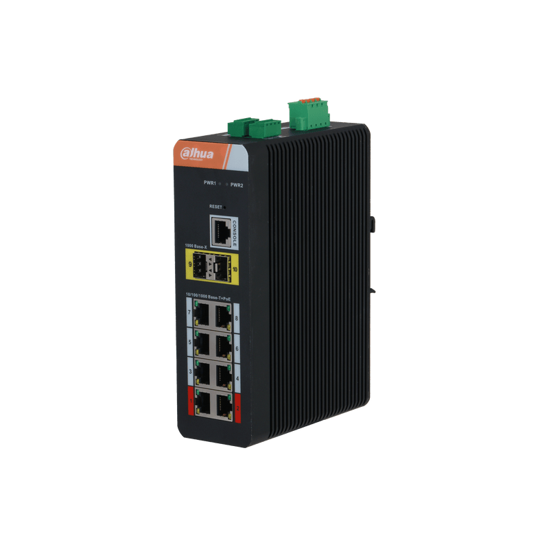 Dahua PFS4210-8GT-DP 10-Port Gigabit Managed Industrial PoE Switch