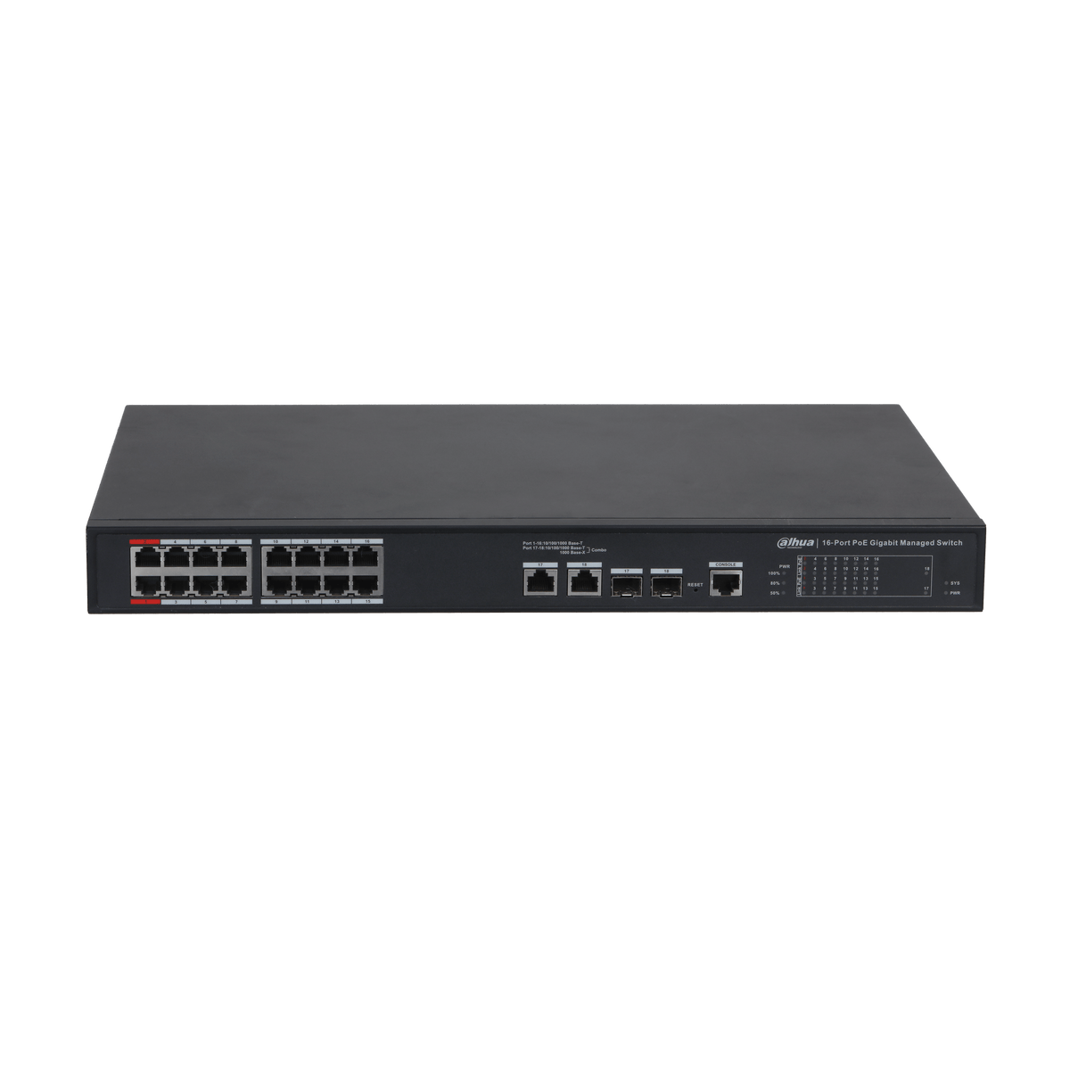 DAHUA PFS4218-16GT2GF-190 16-Port Gigabit Managed PoE Switch