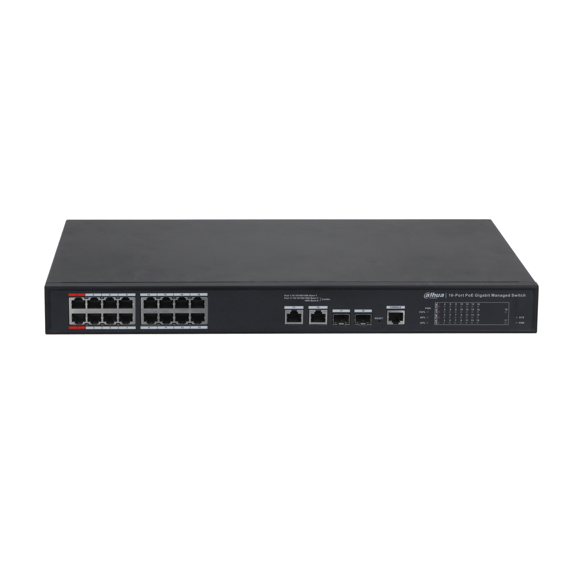 DAHUA PFS4218-16GT2GF-240 16-Port Gigabit Managed PoE Switch