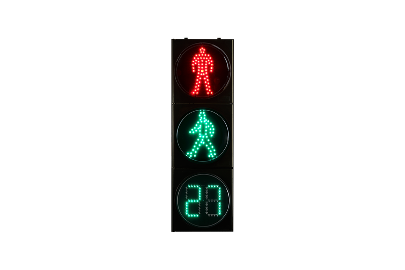 Dahua ST300T-RX-E3D 300mm 2-Digit Countdown Pedestrian Traffic Light, Vertical AC