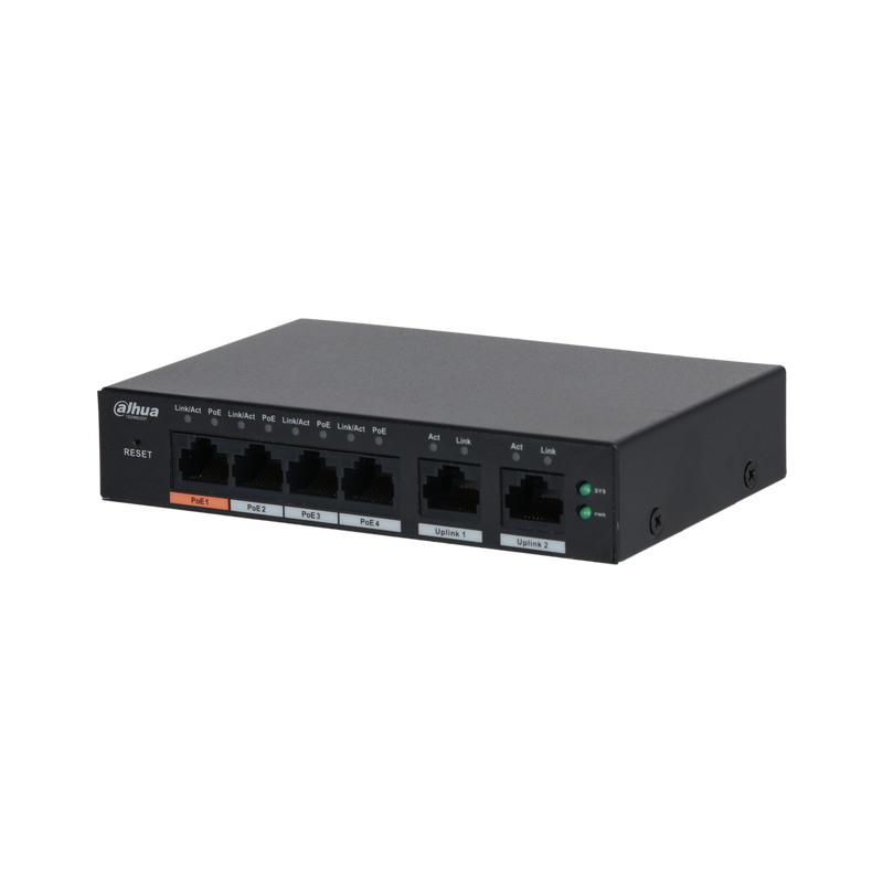 Dahua S4100-4ET2ET-60-C 6-Port Cloud Managed PoE Switch