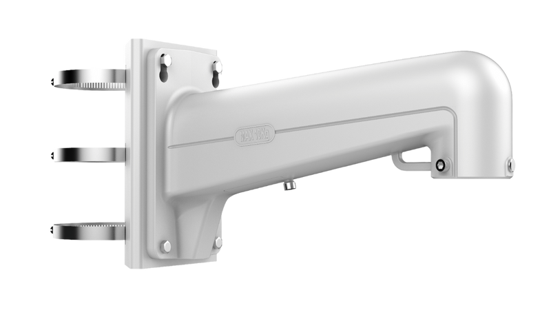 HIKVISION DS-1602ZJ-Pole Vertical Pole Mount Bracket in Aluminum & Steel, White