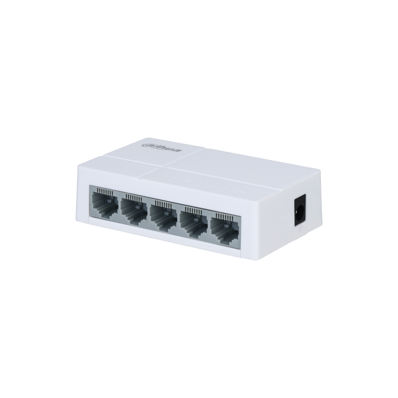 Dahua PFS3005-5ET-L 5-Port 10/100 Mbps Unmanaged Ethernet Switch, Plastic