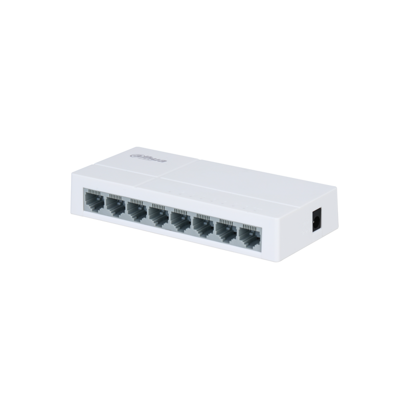 Dahua PFS3008-8ET-L-- 8-Port 10/100 Mbps Unmanaged Ethernet Switch, Plastic Desktop