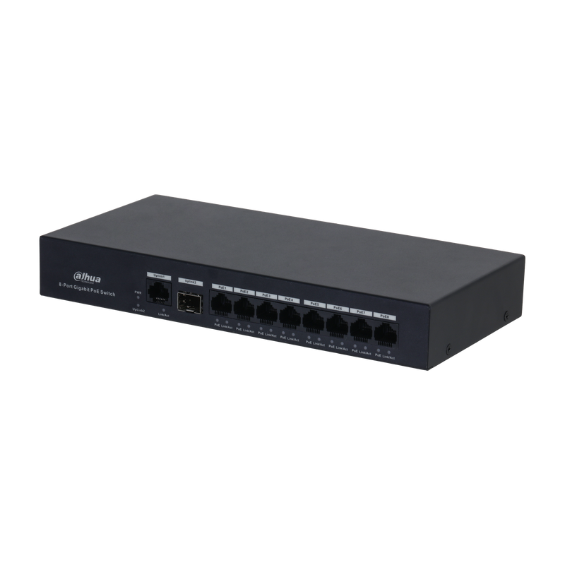 Dahua PFS3110-8GT-65 10-Port Gigabit PoE Switch, 8 PoE Ports