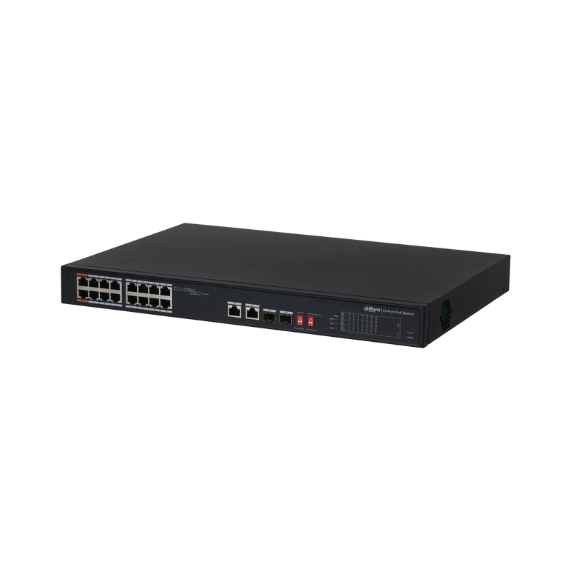Dahua PFS3218-16ET-135 16-Port PoE Switch with 2 SFP Uplinks