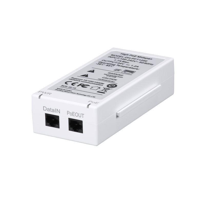 Dahua PFT1200 Hi-PoE 60W PoE Midspan for High-Power Speed Domes