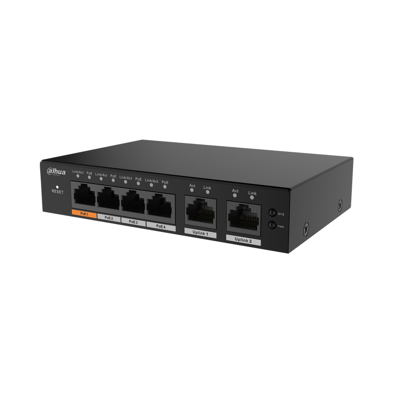 Dahua S4100-4GT2GT-60-C 6-Port Cloud Managed PoE Switch