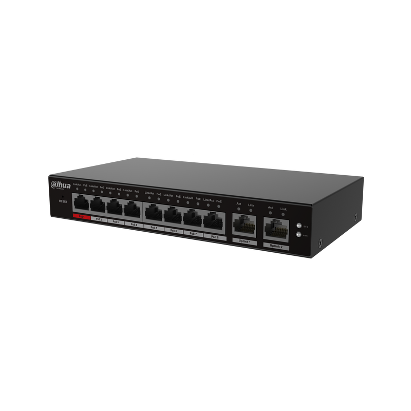 Dahua S4100-8ET2GT-96-C 10-Port Cloud Managed PoE Switch