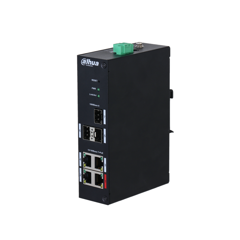 Dahua PFS4307-4ET-96 7-Port Managed Hardened PoE Switch, 4-Port PoE