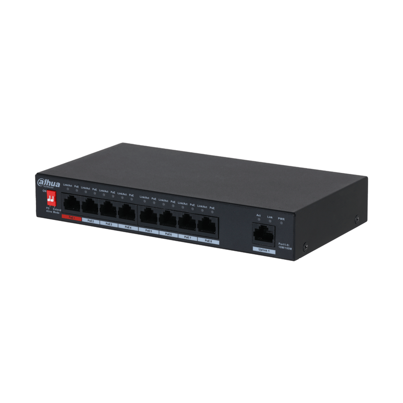Dahua PFS3009-8ET-96 8-Port PoE 96W Unmanaged Desktop Switch