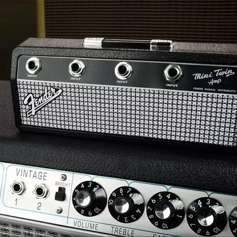 Shipping Free Fender Jack Rackamp key hanger. Includes 4 guitar plug keychains and 1 wall