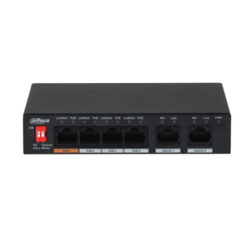 DAHUA PFS3006-4ET-60 6-Port 10/100Mbps Unmanaged Desktop Switch with 4 PoE Ports