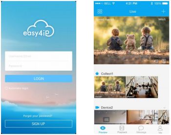 Easy4ip APP - DAHUA Easy4ip APP Easy for Network Setting With Support H.265/H.264/MPEG-4/JPEG decoding Cloud account management Support 1/4/9/16 live split