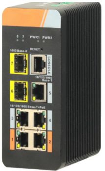 PFS4207-4GT-DP - DAHUA PFS4207-4GT-DP  7-Port Gigabit Industrial Switch with 4-Port Gigabit PoE (Managed)
