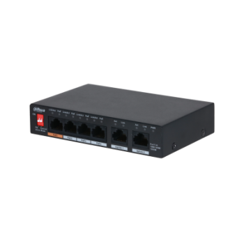 DAHUA PFS3006-4GT-60 6-Port Unmanaged Desktop Switch with 4-Port PoE