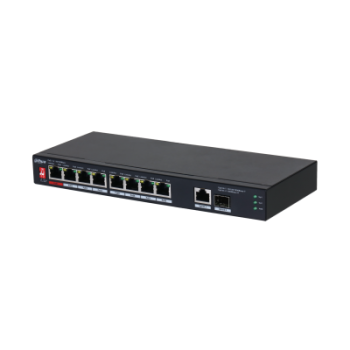 DAHUA PFS3110-8ET1GT1GF-96 10-Port Unmanaged Desktop Switch with 8-Port PoE