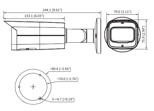 IPC-HFW5241T-AS-LED Dimension