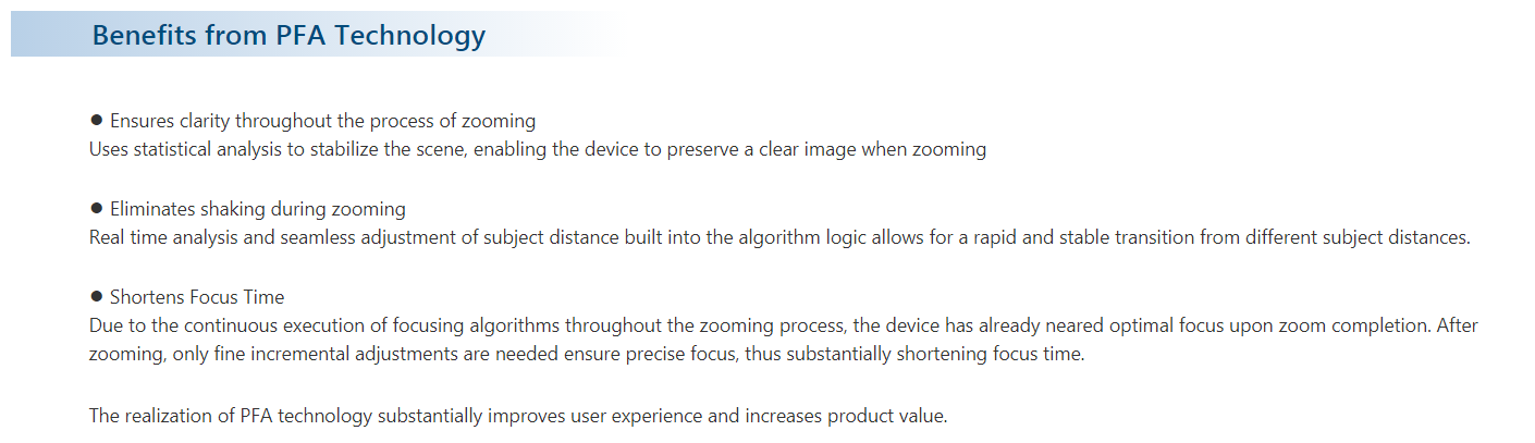 Predictive Focus Algorithm (PFA)