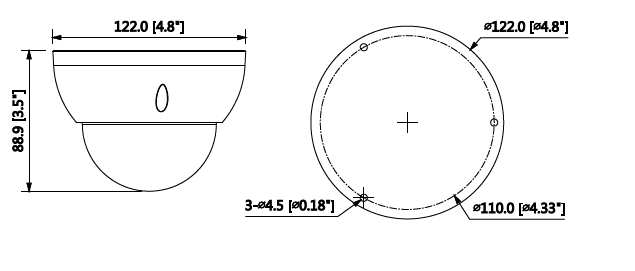 IPC-HDBW2831R-ZS without logo Dimension